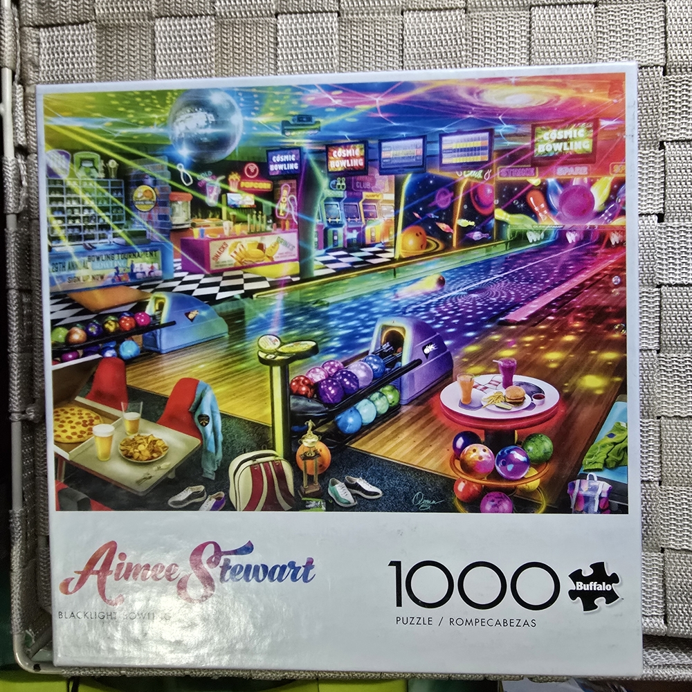 Aimee Stewart Cosmic Bowling 1000-Piece Puzzle - Rainbow Colors